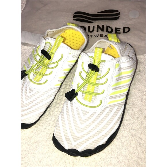 GROUNDED FOOTWEAR BAREFOOT SHOES WHITE NEON YELLOW WALK PAIN-FREE LIGHTWEIGHT - Picture 5 of 5